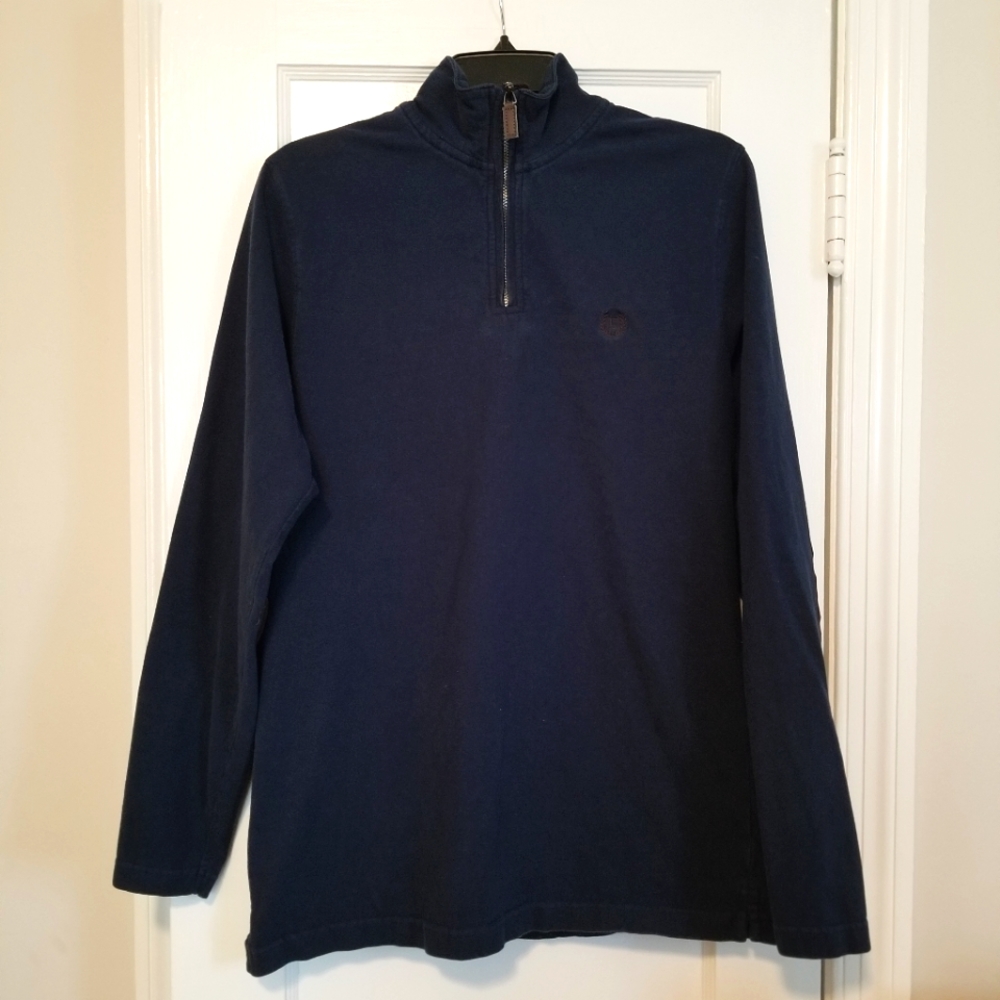 Chaps Navy Blue 3/4 Zip Sweater